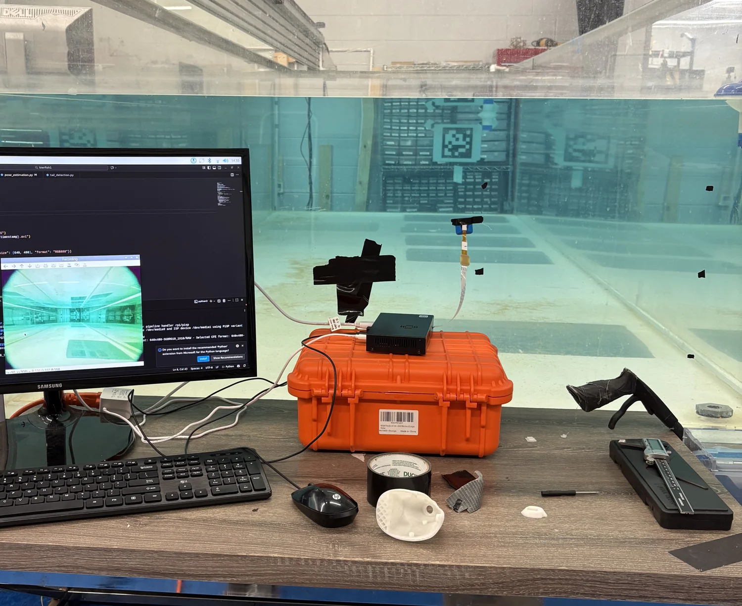 Testing set up for TunaBot computer vision training